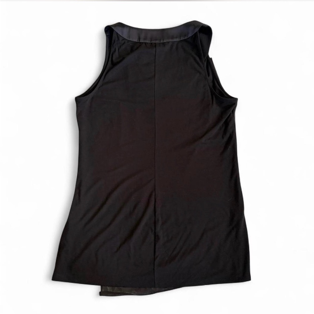White House Black Market Black Draped V-Neck Halter Cami - Picture 6 of 6